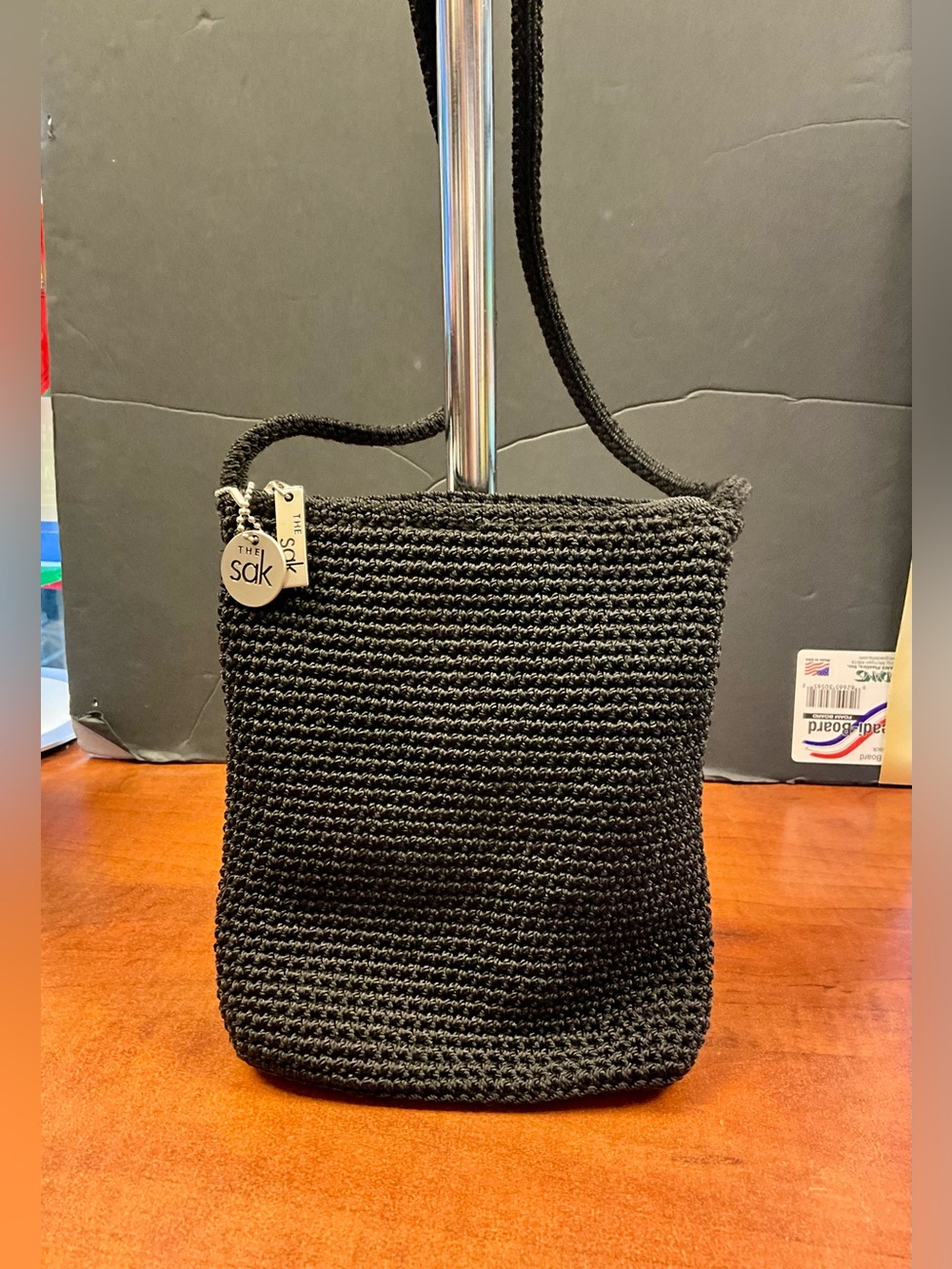 The Sak Black Crochet Crossbody Purse